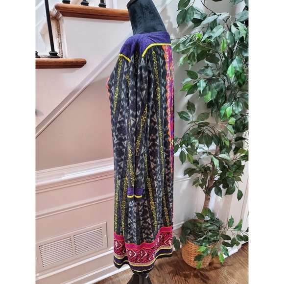 ILE Women's Multicolor Polyester Boat Neck Long Sleeve Knee Length Dress Size 18 - Picture 6 of 12